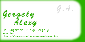 gergely alexy business card